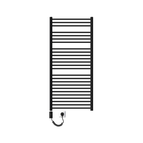 LuxeBath - Radiateur de salle de bain Sahara raccord latéral sèche-serviettes noir 75x150cm LuxeBath - Petit radiateur électrique Chauffage