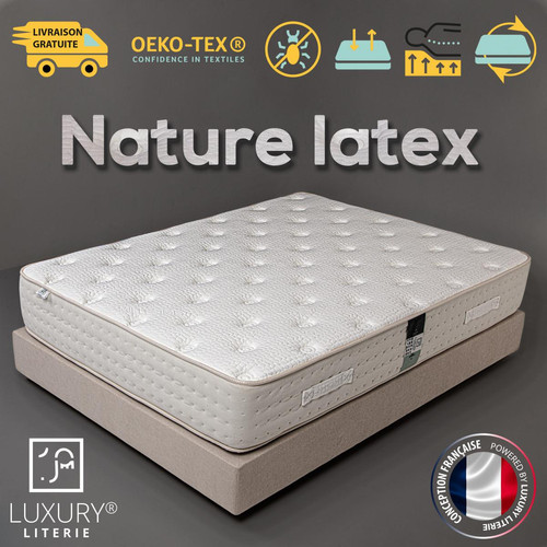 Luxury Literie - Matelas 140x190 cm Nature Latex - Matelas de relaxation