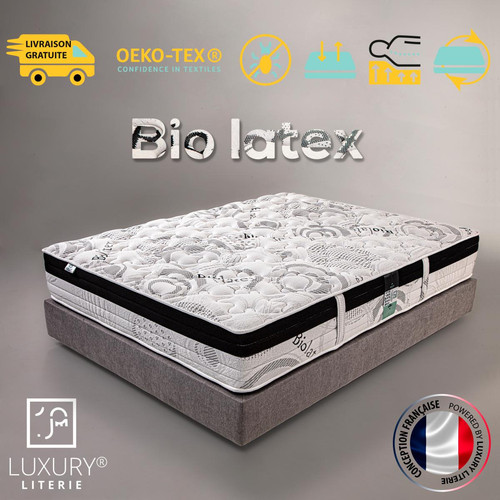 Luxury Literie - Matelas 180x200 cm Bio Latex - Matelas de relaxation