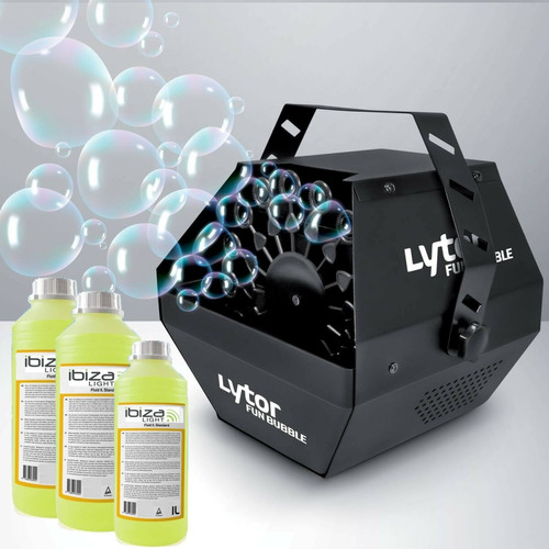 Machines à bulles Lytor Machine à bulles 500W Spécial Fête, Mariage, événementiel + 3L de liquide inclus