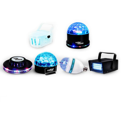 Effets à LED Lytor Pack de 7 jeux de lumières à LEDS DIAMS + DERBY