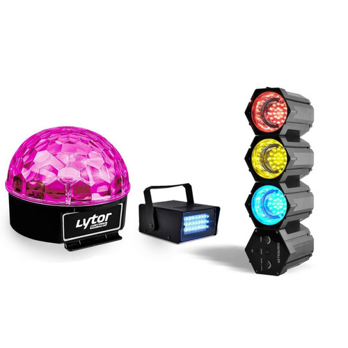 Effets à LED Lytor PACK FIESTA LytOr SIXMAGIC + LEDSTROBE 24 LEDS + Chenillard 3 couleurs G005JD