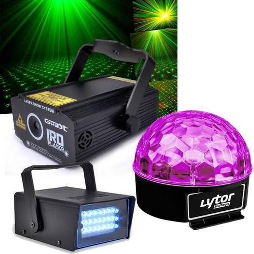 Lytor - PACK FIESTA SIXMAGIC + LEDSTROBE + Laser Rouge/Vert Lytor  - Lytor