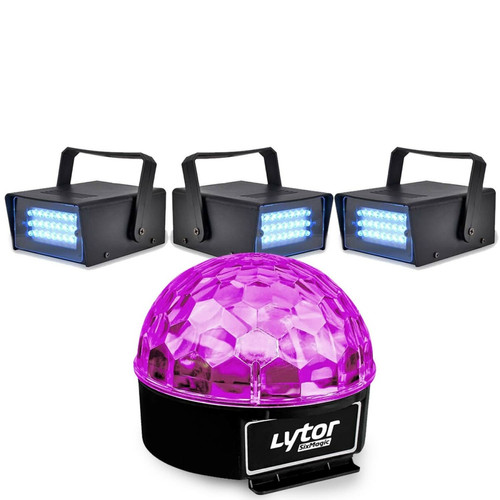 Lytor - Pack Soirée FIESTA SIXMAGIC + 3 LED STROBE BLANC Lytor  - Lytor