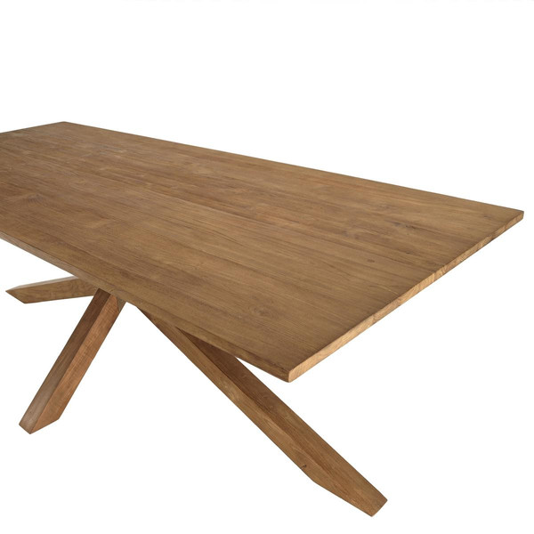 Tables à manger MACABANE Table à manger rectangulaire 240x100cm en bois teck recyclé
