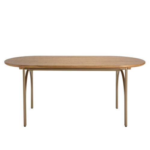 MACABANE - Table à manger YSEULT bois Peuplier 180x90cm - Tables à manger