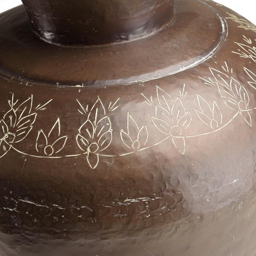 Vases Vase alu couleur cuivre foncé patine antique HONORE h85 cm