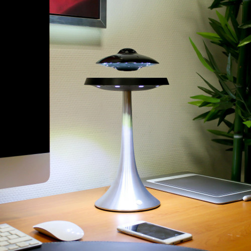 Magneticland Lampe & enceinte UFO en lévitation Noire UFOSOUND