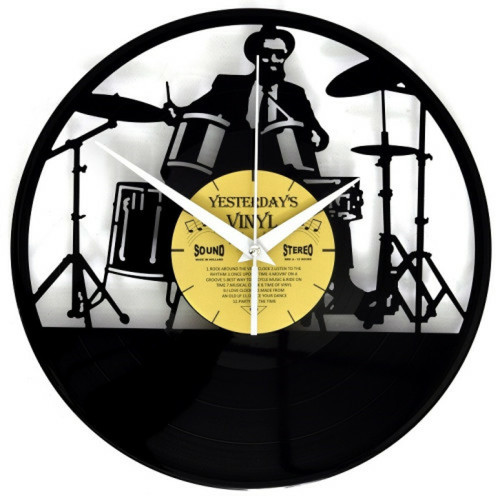 Magneticland - Horloge vinyle recyclé DRUMMER Magneticland  - Horloge vinyle