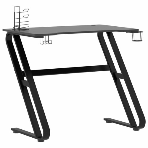 Maison Chic - Bureau de jeu solide,Table de travail avec pieds en forme de ZZ Noir 90x60x75 cm -GKD12119 Maison Chic  - Mobilier de bureau
