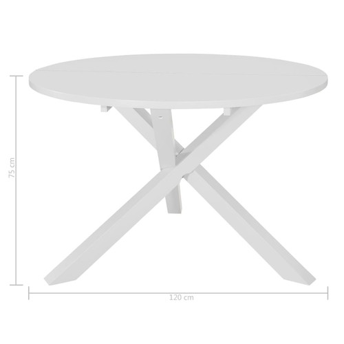 Tables à manger Table de salle à manger,Table à dîner Blanc 120 x 75 cm MDF -GKD54198