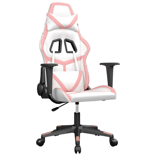 Maison Chic - Chaise de jeu, Chaise gaming, Fauteuil gamer d'ordinateur,Chaise de Bureau Blanc et rose Similicuir -GKD58458 Maison Chic  - Chaise de bureau Chaises