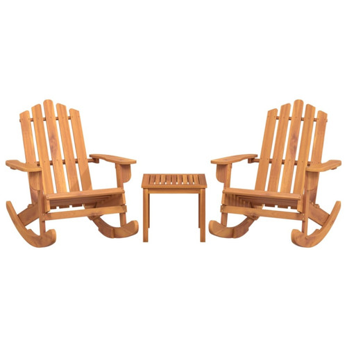 Maison Chic Ensemble de salon de jardin Adirondack 3 pcs | Ensemble de Table et chaises | Mobilier d'Extérieur bois acacia solide -GKD23840