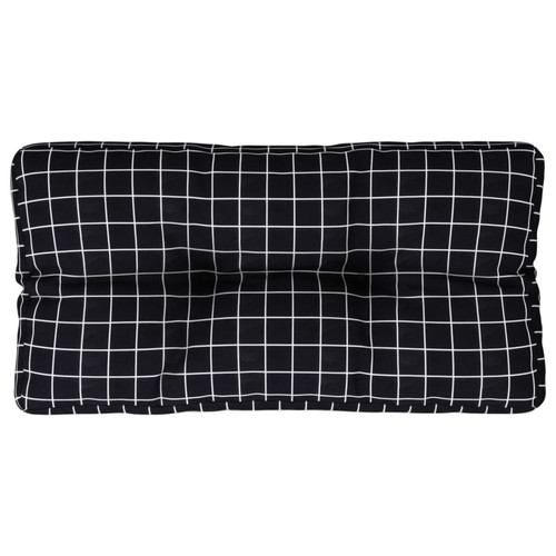 Maison Chic - Coussin Confort | pouf | Coussin de palette motif à carreaux noir 80x40x12 cm tissu -GKD39382 Maison Chic  - Coussin de chaise