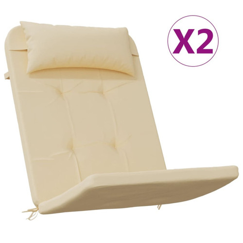 Maison Chic - Lot de 2 Coussins Confort,Coussins de chaise adirondack beige tissu oxford -GKD48211 Maison Chic  - Coussin de chaise