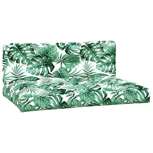 Coussin de chaise Maison Chic Lot de 2 Coussins Confort,Coussins de palette motif de feuilles tissu -GKD52431