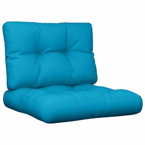 Coussin de chaise Maison Chic Lot de 2 Coussins Confort,Coussins de palette bleu tissu -GKD86620