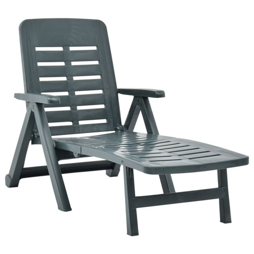 Maison Chic - Chaise longue pliable de jardin | Bain de soleil Relax | Transat Plastique Vert -GKD51586 Maison Chic  - Transats en Bois Transats, chaises longues