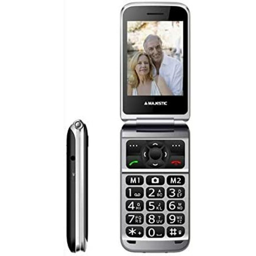Majestic New Majestic TLF-SILENO 82 FLIP 7,11 cm (2.8') 112 g Noir Téléphone pour seniors
