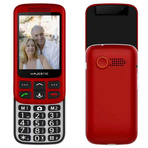 Majestic - New Majestic 300087_RD téléphone portable 7,11 cm (2.8') 123 g Rouge Téléphone pour seniors Majestic  - Portable pour senior