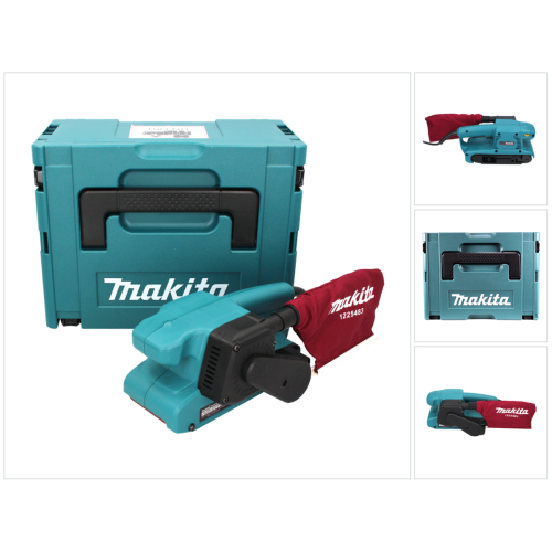 Makita - Makita 9911 J Ponceuse à bande 650 Watt 76 mm + Makpac Makita  - Outillage électroportatif