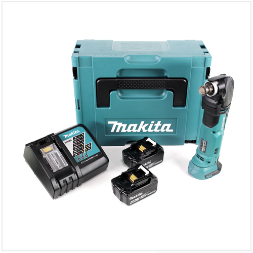 Makita - Makita DTM 51 RMJ Découpeur-ponceur multifonctions sans fil 18V Li-Ion + 2x Batteries BL 1840 18V 4,0 Ah Li-Ion + Chargeur DC 18 RC + Coffret Makpac Makita  - Sets de mini-outillage