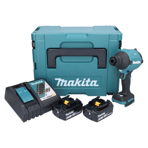 Makita - Makita DAS180RGJ Souffleur à poussière sans fil 18V Brushless + 2x Batteries 6,0Ah + Chargeur + Coffret Makpac Makita  - Souffleur makita