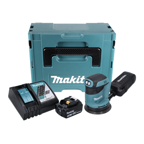 Makita - Makita DBO180RT1J Ponceuse excentrique sans fil 125mm 18V + 1x Batterie 5,0Ah + Chargeur + Coffret Makpac Makita  - Ponceuses excentriques