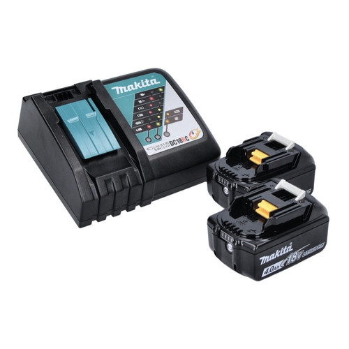 Makita Makita DFN 350 RM Cloueuse Sans Fil 18 V 15 - 35 mm + 2x batterie rechargeable 4,0 Ah + kit chargeur