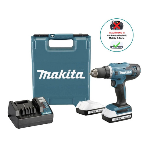 Makita - Makita DF 488 D002 Perceuse-visseuse sans fil 18 V 42 Nm série G + 2x batterie 1,5 Ah + chargeur + Coffret Makita  - Coffret perceuse makita