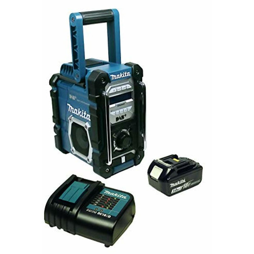 Makita - DMR112+BL1830B+DC18RC Radio de Chantier avec Dab + et Bluetooth + Batterie 3 Ah et Chargeur Makita  - Enceintes Hifi
