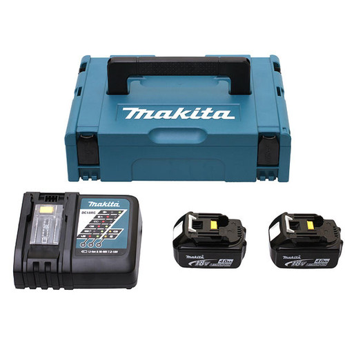 Makita - Pack Énergie MAKITA 18 V 6 Ah Li-Ion 2 batteries BL1860B + 1 chargeur + coffret MAKPAC - 198116-4 - Piles et Chargeur Photo et Vidéo