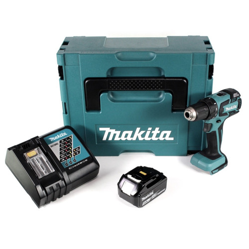 Makita - Makita DDF 459 RT1J Perceuse-visseuse sans fil 18V 45Nm + Coffret de transport Makpac + 1x Batterie 5,0 Ah + Chargeur Makita - Perceuse Makita Outillage électroportatif