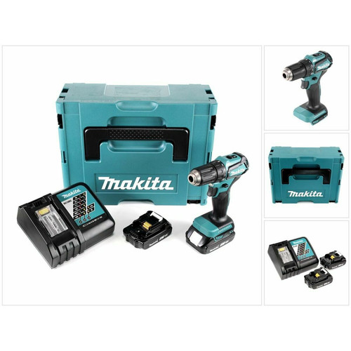 Makita - Makita DDF 483 RYJ 18 V Perceuse visseuse sans fil avec boîtier Makpac + 2x Batteries BL 1820 2,0 Ah + Chargeur DC18RC Makita  - Coffret makita