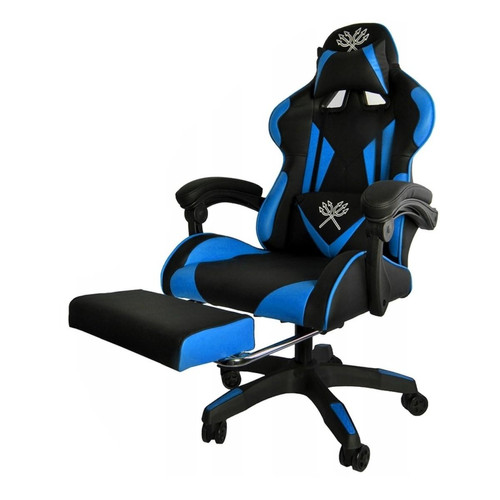 Chaise gamer Malatec GAMER Fauteuil de bureau siège gaming dossier inclinable avec repose-pieds    Bleu