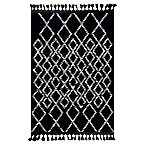 Mani Textile - Tapis BERBERE Fas Noir Mani Textile  - Bonnes affaires Décoration