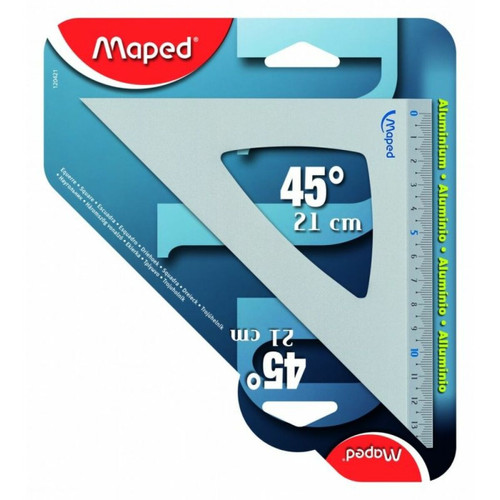 Maped - Maped Equerre 45° en aluminium anodise 21 cm Gris Maped  - Mobilier de bureau Maped