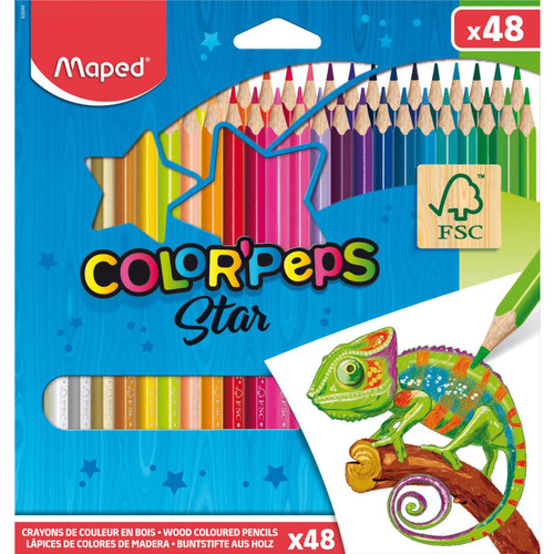 Maped - MAPED Crayon de couleur COLOR'PEPS Star, étui carton de 48 () Maped  - Jeux d'imitation