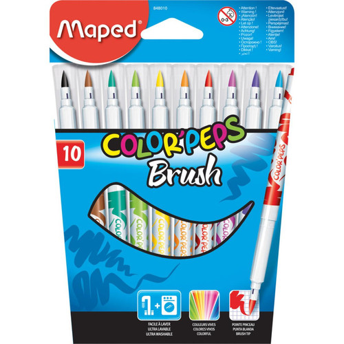 Maped - Maped Feutre COLOR'PEPS Brush, étui en carton de 10 () Maped  - Outillage à main