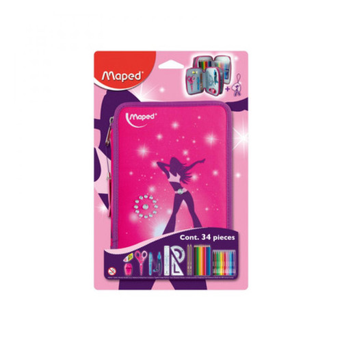 Maped - Maped Trousse d'écolier Girly, en polyester, garni () Maped  - Maped