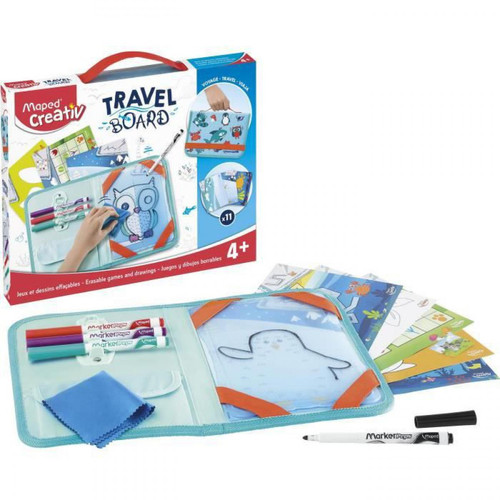 Maped - Travel Board - Ardoise nomade Dessins Effacables Maped  - Maped