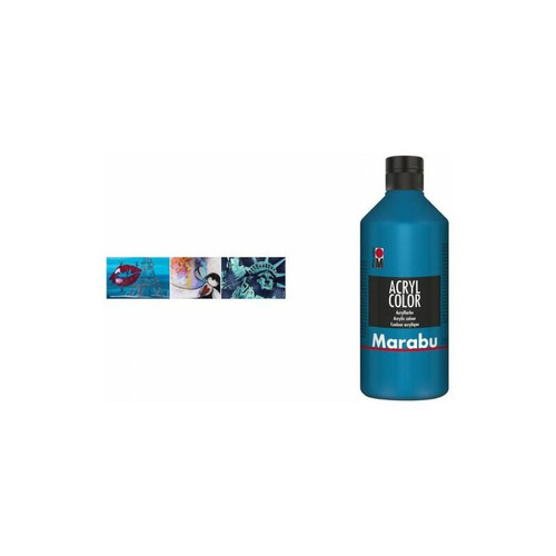 Marabu - Marabu Peinture acrylique Acryl Color, 500 ml, bleu foncé053 () Marabu  - Marabu