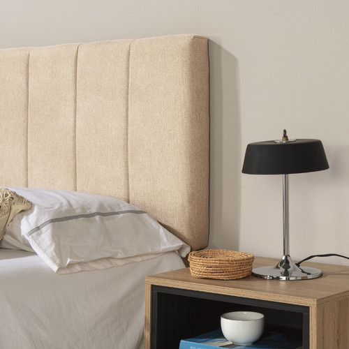 Têtes de lit Tête de lit tapissée Creta 160x60cm Couleur Beige, 8cm d'épaisseur