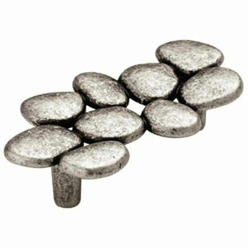 Marella - Poignée pierre en métal -  :  - Décor : Vieil étain - MARELLA Marella  - Porte metal