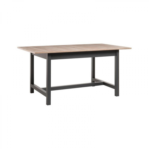 MARQUE FABRICANT - Table L.160/190 + allonge BOCAGE Chêne san Remo/gris anthracite - Tables à manger