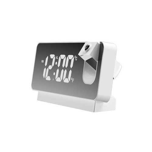marque generique - Réveil de Projection, affichage de la température, de la Date et de l'heure, grand Angle de 180 degrés, écran LED HD, horloge Projectable pour la maison - blanc Blanc marque generique  - Décoration