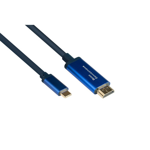 Câble antenne marque generique Good Connections Adapterkabel Smartflex USB-C zu HDMI 2.0b 4K UHD 60Hz 1,5m blau