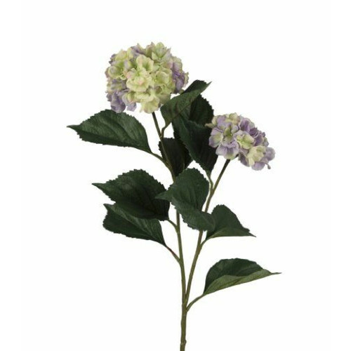 Plantes et fleurs artificielles marque generique Bellafiora 01AMAZ0444123 Fleurs Artificielles Hortensia 2 Fleurs Bleu Vert 1 m