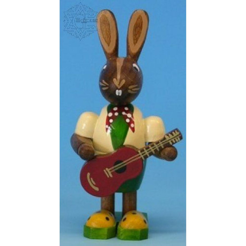 marque generique - Original Erzgebirge Volkskunst Figurine de lapin de pâques avec une guitare marque generique  - Idées cadeaux originales