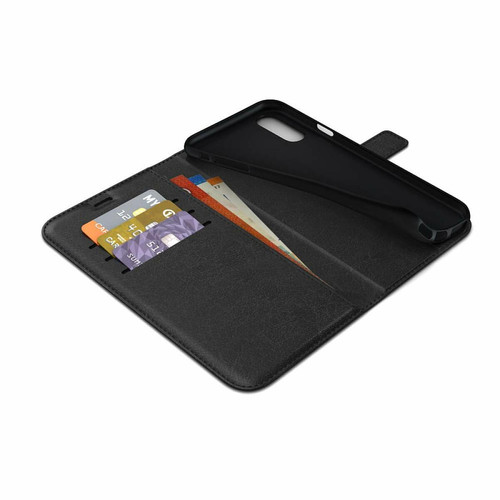 Coque, étui smartphone BeHello Wallet Case - Flip-Hülle für Mobiltelefon - Kunststoff, Thermoplastisches Polyurethan (TPU) - Schwarz - für Apple iPhone Xs Max (BEHWAL00179)